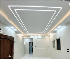 Stepped Corridor Ceiling with Cove Lighting